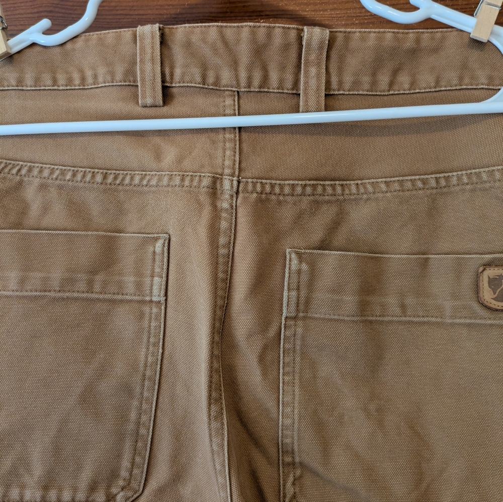 Fjallraven Men's Canvas Greenland Jeans US Size 32 Tan HEMMED - Picture 5 of 9